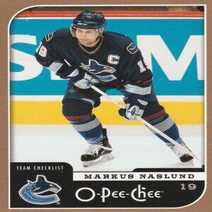 Markus Naslund - 2006/2007 O Pee Chee Team Checklist Hockey Card